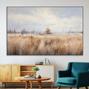 Golden Fields Wall Art Print Canvas – Serene Landscape of