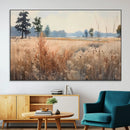 Golden Fields Canvas Wall Art Print – Serene Landscape of