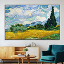 Wheatfield With Cypresses By Van Gogh Painting Wall Art