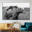 Bear and Cub Wall Art Canvas | 399 Bear Cub