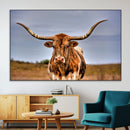 Texas Longhorn Wall Art Print, Framed Longhorn Cow Wall Art