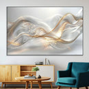 Abstract art Grey and Gold Lines Wall Art