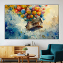 UP-Inspired Floating House with Balloons Canvas Art –
