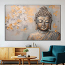 Abstract Buddha Statue Wall Art Canvas Print - Modern