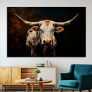 Texas Longhorn Wall Art | 3-Panel Large Texas Longhorn