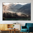 Foggy Mountain Canvas Print Forest Wall Art