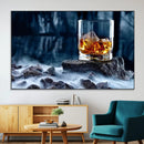 Whiskey Ice Wall Art Canvas Print