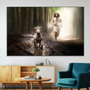 Jesus Canvas Wall Art - Jesus Running After Lost Lamb, by MyGreatCanvas | Canvas Wall Art Prints | Photo Prints & Wall Decor