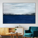 Navy Blue Abstract Wall Art Canvas Print