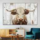 Rustic Longhorn Bull Wall Art Canvas Set – Western-Inspired by MyGreatCanvas | Canvas Wall Art Prints | Photo Prints & Wall Decor