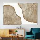 Rustic Brown Tree Ring Wall Art Canvas Print – Framed and