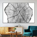 Rustic Tree Ring Wall Art Canvas Print – Framed and Ready to