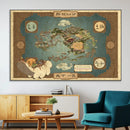 Avatar Wall Art: The Last Airbender Vintage Map - Wall Art
