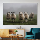 Flock of Sheep in a Mystical Fog – Pastoral Wall Art Canvas by MyGreatCanvas | Canvas Wall Art Prints | Photo Prints & Wall Decor