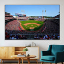Cincinnati Reds Baseball Canvas Print - American Ball