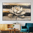Abstract Lotus Flower Wall Art Canvas Print, Meditation Yoga