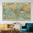 Push Pin World Map Canvas Print – Travel Tracker Wall Art