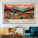Yayoi Kusama Landscape Canvas Print, Vibrant Floral Mountain