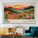 Framed Yayoi Kusama Print, Vibrant Floral Mountain Art by MyGreatCanvas | Canvas Wall Art Prints | Photo Prints & Wall Decor