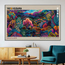Framed Japanese 1986 Wall Art Print, Yayoi Kusama 1986 Wall
