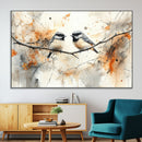 Abstract Watercolor Chickadee Bird Canvas Wall Art Print - by MyGreatCanvas | Canvas Wall Art Prints | Photo Prints & Wall Decor