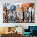 Abstract Winter Landscape Canvas Wall Art Print - Large