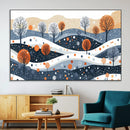 Abstract Winter Landscape Canvas Wall Art Print -  Large