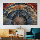 Abstract Tree Ring Wall Art, Colorful Framed Tree Ring Wall
