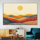 YAYOI KUSAMA Colorful Dot Art Landscape Canvas - Framed