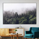 Misty Forest Wall Art | Foggy Forest Canvas Print | Large