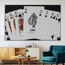 Poker Wall Art - Playing Cards Canvas Wall Art Print - Ace