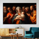 Religious Canvas Wall Art Print - Madonna and Child with