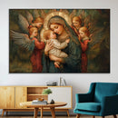 Mary Jesus Canvas Wall Art Print - Madonna and Child with