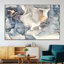 Abstract Blue and Gold Canvas Wall Art - Fluid Modern Ink