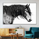 Black Horse Wall Art Canvas Print – Elegant Farmhouse Decor