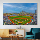 Wrigley Field Chicago Cubs Panoramic Canvas Print –