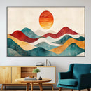 Southwest Mountain Wall Art Canvas Print – Boho Triptych