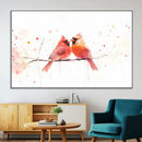 Cardinal Bird Canvas Wall Art - Male and Female Cardinal by MyGreatCanvas | Canvas Wall Art Prints | Photo Prints & Wall Decor