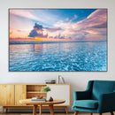 Ocean Sunset Canvas Wall Art Print – Tranquil Seascape