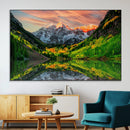 Maroon Bells Lake Wall Art Canvas Print – Framed Majestic