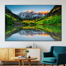 Maroon Bells Lake Wall Art Canvas Print – Framed Majestic