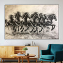 Running Horses Wall Art Canvas Print – Framed Monochrome by MyGreatCanvas | Canvas Wall Art Prints | Photo Prints & Wall Decor