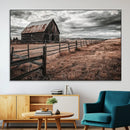 Rustic Barn Wall Art Canvas Print – Framed Moody Field Scene by MyGreatCanvas | Canvas Wall Art Prints | Photo Prints & Wall Decor
