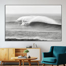 Monochrome Seascape Wall Art Canvas Print – Framed Surf Wave by MyGreatCanvas | Canvas Wall Art Prints | Photo Prints & Wall Decor