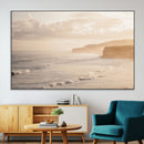 Misty Coastal Wall Art Canvas Print – Framed Golden Sunset by MyGreatCanvas | Canvas Wall Art Prints | Photo Prints & Wall Decor