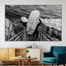 Black and White Surfing Wall Art Canvas Print – Framed by MyGreatCanvas | Canvas Wall Art Prints | Photo Prints & Wall Decor