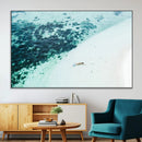 Minimal Beach Wall Art – Framed Ocean Swimming Canvas by MyGreatCanvas | Canvas Wall Art Prints | Photo Prints & Wall Decor