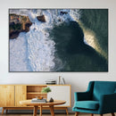 Ocean Wave Wall Art – Aerial Coastal View Canvas Artwork, by MyGreatCanvas | Canvas Wall Art Prints | Photo Prints & Wall Decor