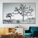 Joshua Tree Wall Art Canvas Print – Framed Black White