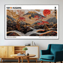 Modern Japanese Wall Art Canvas Print – Framed Abstract